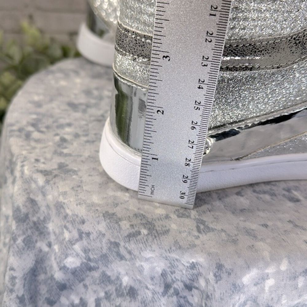 Pastry PopTart Silver Glitter Fashion High Top Dance Sneakers WMS 7.5M✨VGUC✨ - Picture 12 of 14